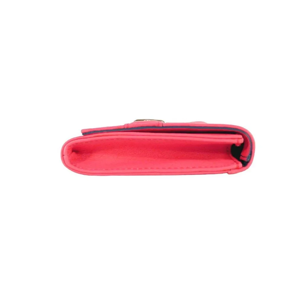 JUICY COUTURE Gold Lock Pink Leather Envelope Clutch Bag $198 - Picture 5 of 12